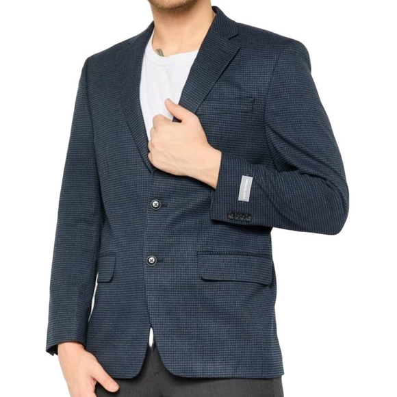 NEW MICHAEL KORS Suit Jacket Flap Pocket Stretch Classic Fit 38 Reg Navy